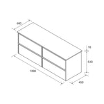 Load image into Gallery viewer, Salgar sga1a514256d29a72d1a16 SALGAR IMAGES AND SHEETS/01 Product Images/Bathroom Furniture/105528 Noja Wall Hung Vanity Unit with 4 Drawers &amp; Worktop - Blue Satin/02.jpg
