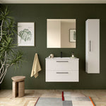 Load image into Gallery viewer, Salgar sga20992b54d3edf2e9243 SALGAR IMAGES AND SHEETS/01 Product Images/Bathroom Furniture/118028 Silane Wall Hung Vanity Unit with 2 Drawers, Basin &amp; Mirror - White Satin/01.jpg
