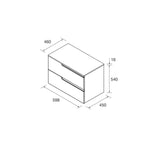 Load image into Gallery viewer, Salgar sga2377847578bda141613 SALGAR IMAGES AND SHEETS/01 Product Images/Bathroom Furniture/117948 Vima Wall Hung Vanity Unit in White Satin with Montana Oak Worktop - Montana Oak/02.jpg
