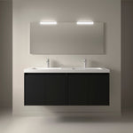 Load image into Gallery viewer, Salgar sga396caf5a86dcc5ab12f SALGAR IMAGES AND SHEETS/01 Product Images/Bathroom Furniture/105097 Noja Wall Hung Vanity Unit with 4 Doors &amp; Basin - Black Satin/01.jpg

