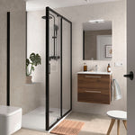Load image into Gallery viewer, Salgar sga3ac72e0b555870ca000 SALGAR IMAGES AND SHEETS/01 Product Images/Bathroom Furniture/118026 Silane Wall Hung Vanity Unit with 2 Drawers, Basin &amp; Mirror - Walnut Maya/01.jpg
