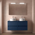 Load image into Gallery viewer, Salgar sga51adbfe59325bb27ea2 SALGAR IMAGES AND SHEETS/01 Product Images/Bathroom Furniture/105519 Noja Wall Hung Vanity Unit with 4 Drawers &amp; Worktop - Blue Satin/01.jpg
