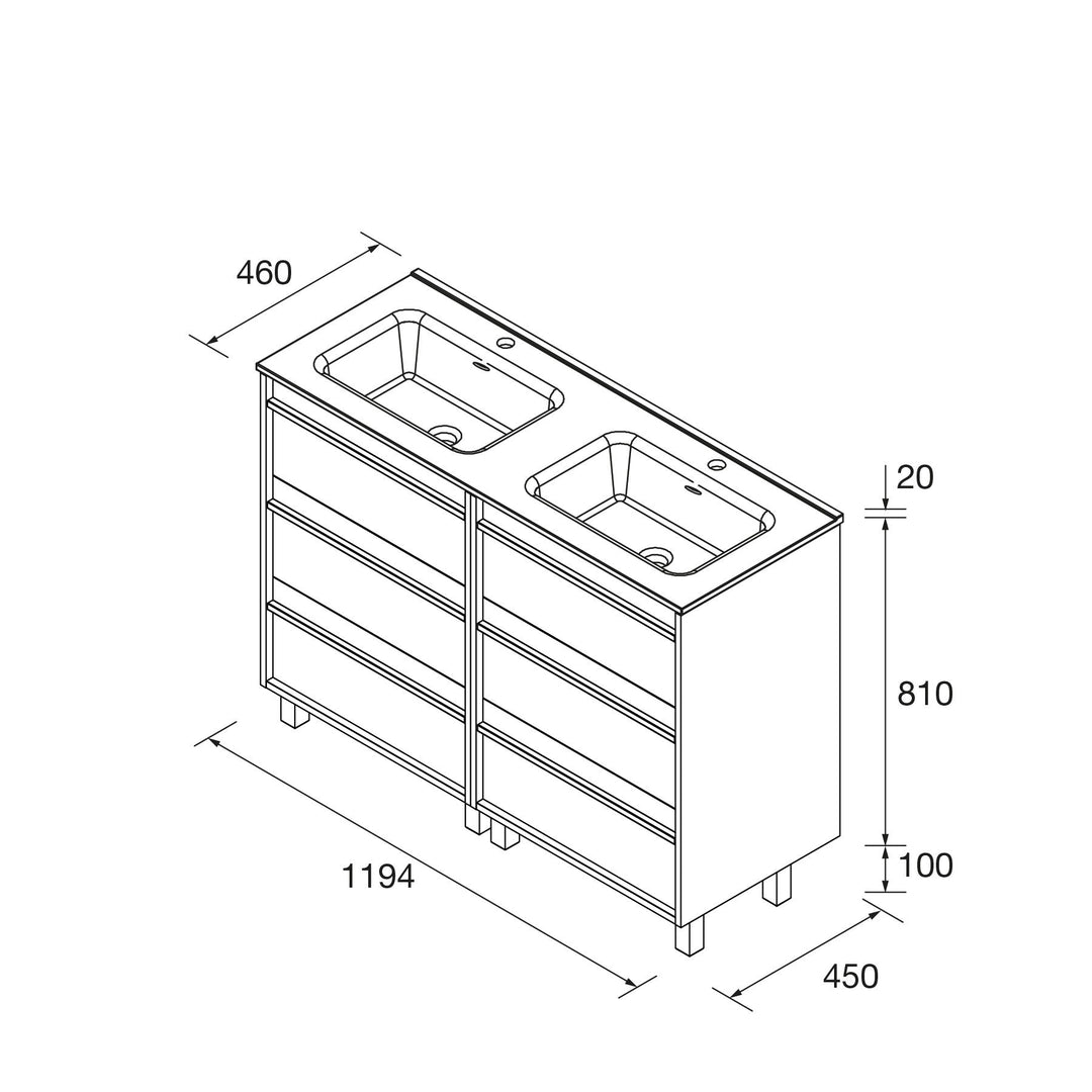 Salgar sga608f6c17e2ded3f251d SALGAR IMAGES AND SHEETS/01 Product Images/Bathroom Furniture/105128 Attila Floor Standing Vanity Unit with 6 Drawers & Basin - White Satin/02.jpg