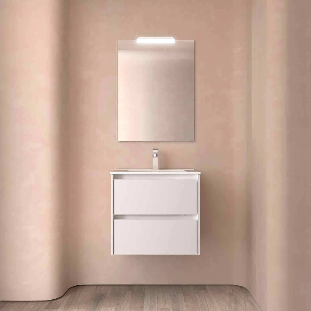 Salgar sga6ccc4ccedf2f31a8cbc SALGAR IMAGES AND SHEETS/01 Product Images/Bathroom Furniture/113169 Noja Wall Hung Vanity Unit with 2 Drawers, Basin & Mirror - White Satin/01.jpg
