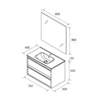 Load image into Gallery viewer, Salgar sga725b37aa690bc258db7 SALGAR IMAGES AND SHEETS/01 Product Images/Bathroom Furniture/118011 Attila Wall Hung Vanity Unit with 2 Drawers, Basin &amp; Mirror - Grey Satin/02.jpg
