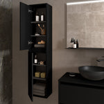 Load image into Gallery viewer, Salgar sga8b2d4f05cc4638adc88 SALGAR IMAGES AND SHEETS/01 Product Images/Bathroom Furniture/104362 Noja Tall Unit - Black Satin/03.jpg
