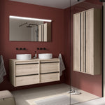 Load image into Gallery viewer, Salgar sga8f73e6f22fbe229c64a SALGAR IMAGES AND SHEETS/01 Product Images/Bathroom Furniture/104977 Attila Wall Hung Vanity Unit with Worktop - Natural/01.jpg
