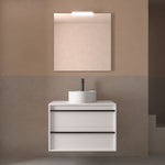 Load image into Gallery viewer, Salgar sga9b55eb2bc5f29135af8 SALGAR IMAGES AND SHEETS/01 Product Images/Bathroom Furniture/104954 Attila Wall Hung Vanity Unit with Worktop - White Satin/01.jpg

