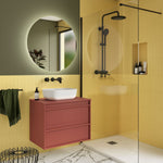 Load image into Gallery viewer, Salgar sgaab0dc68fde399917d49 SALGAR IMAGES AND SHEETS/01 Product Images/Bathroom Furniture/104950 Attila Wall Hung Vanity Unit with Worktop - Red Satin/01.jpg
