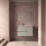 Load image into Gallery viewer, Salgar sgacfb7fa9580792672a49 SALGAR IMAGES AND SHEETS/01 Product Images/Bathroom Furniture/118280 Noja Wall Hung Vanity Unit with 2 Drawers + 1 Door, Basin &amp; Mirror - Grey Satin/01.jpg
