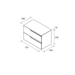 Load image into Gallery viewer, Salgar sgae261c525904f77290b8 SALGAR IMAGES AND SHEETS/01 Product Images/Bathroom Furniture/117965 Vima Wall Hung Vanity Unit with 2 Drawers &amp; Worktop - Sienna Oak/02.jpg

