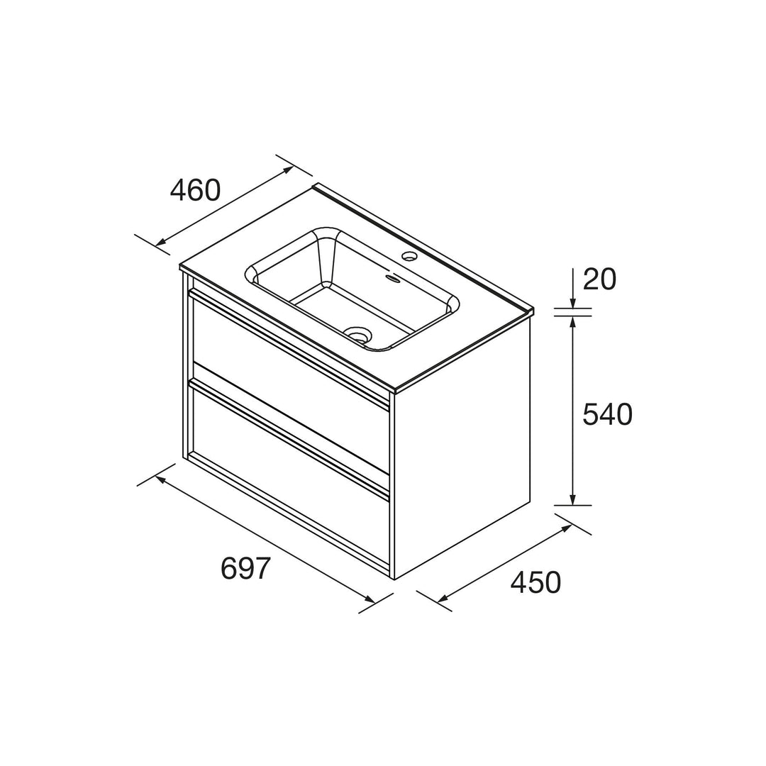 Salgar sgae89d68629805a1b539b SALGAR IMAGES AND SHEETS/01 Product Images/Bathroom Furniture/104713 Attila Wall Hung Vanity Unit with 2 Drawers & Basin - Africa Oak/02.jpg