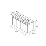 Load image into Gallery viewer, Salgar sgaeff414eab2cacfeebd9 SALGAR IMAGES AND SHEETS/01 Product Images/Bathroom Furniture/118464 Noja Wall Hung Vanity Unit with 4 Doors &amp; Basin - Grey Satin/02.jpg
