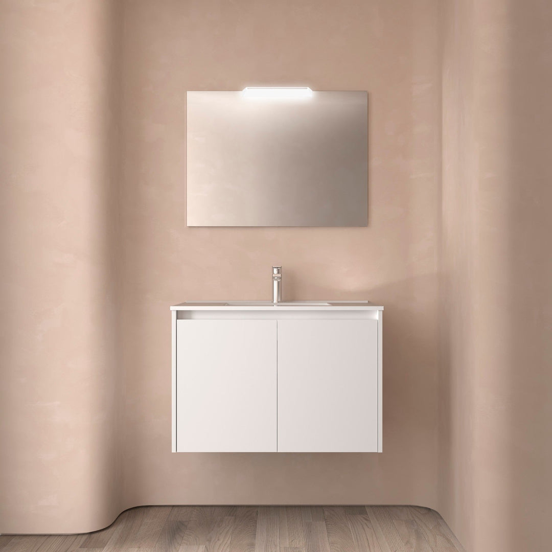 Salgar sgaf5fedce2dade4f4a431 SALGAR IMAGES AND SHEETS/01 Product Images/Bathroom Furniture/105042 Noja Wall Hung Vanity Unit with 2 Doors & Basin - White Satin/01.jpg