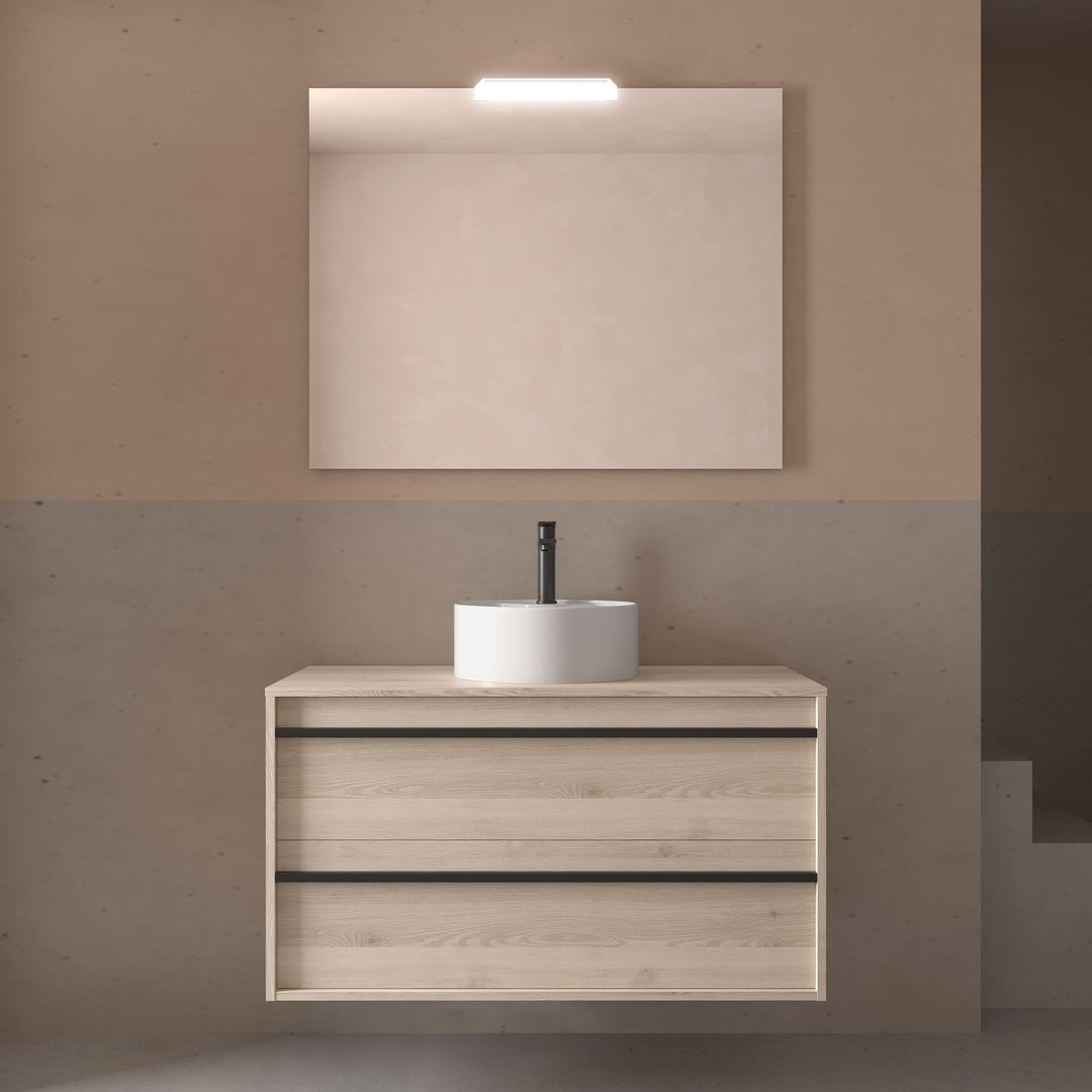 Salgar sgb2a180c88a3de01dcac4 SALGAR IMAGES AND SHEETS/01 Product Images/Bathroom Furniture/104969 Attila Wall Hung Vanity Unit with Worktop - Natural/01.jpg