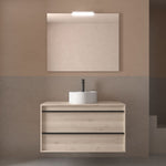 Load image into Gallery viewer, Salgar sgb2a180c88a3de01dcac4 SALGAR IMAGES AND SHEETS/01 Product Images/Bathroom Furniture/104969 Attila Wall Hung Vanity Unit with Worktop - Natural/01.jpg
