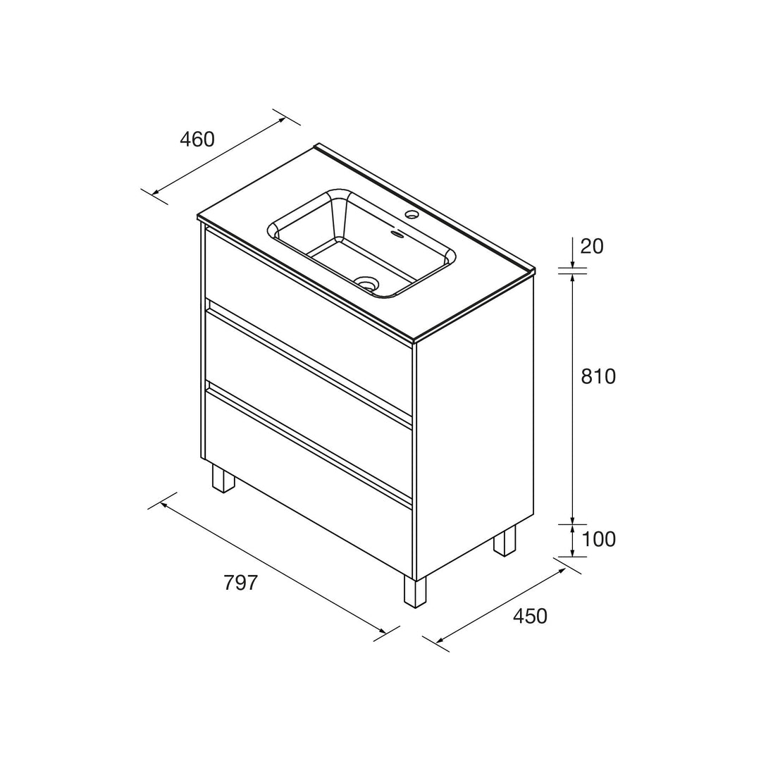 Salgar sgb2e94794943e1c49e4f4 SALGAR IMAGES AND SHEETS/01 Product Images/Bathroom Furniture/106220 Noja Floor Standing Vanity Unit with 3 Drawers & Basin - Natural/02.jpg