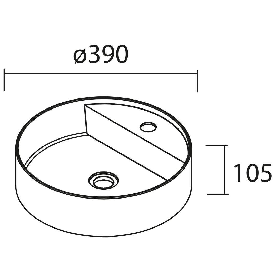 Salgar sgb33658e506446dc7ebed SALGAR IMAGES AND SHEETS/01 Product Images/Basins/97647 Bica Lay On Countertop Basin - Matt White/02.jpg
