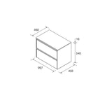 Load image into Gallery viewer, Salgar sgb3c2b67f87dce0a302ac SALGAR IMAGES AND SHEETS/01 Product Images/Bathroom Furniture/118509 Noja Wall Hung Vanity Unit with 2 Drawers &amp; Worktop - Grey Satin/02.jpg
