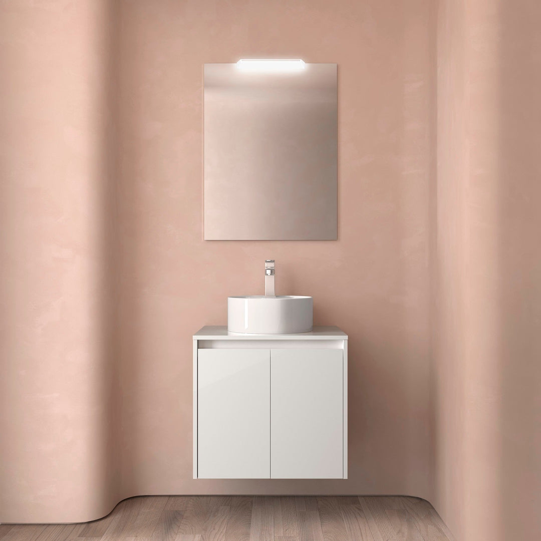 Salgar sgb407c9227a63d42bab17 SALGAR IMAGES AND SHEETS/01 Product Images/Bathroom Furniture/105534 Noja Wall Hung Vanity Unit with 2 Doors & Worktop - White Gloss/01.jpg