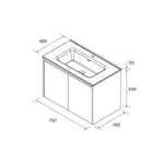 Load image into Gallery viewer, Salgar sgb44b28fa414d599cdcb5 SALGAR IMAGES AND SHEETS/01 Product Images/Bathroom Furniture/105047 Noja Wall Hung Vanity Unit with 2 Doors &amp; Basin - Natural/02.jpg
