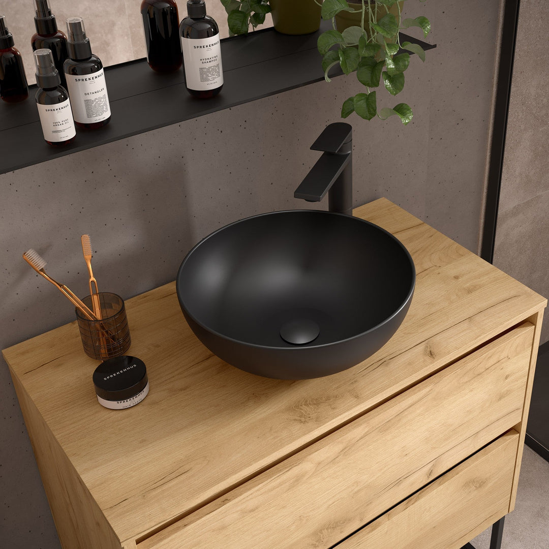 Salgar sgb5a6b9b82623d8b7f1a5 SALGAR IMAGES AND SHEETS/01 Product Images/Bathroom Furniture/105505 Noja Wall Hung Vanity Unit with 2 Drawers & Worktop - Africa Oak/02.jpg