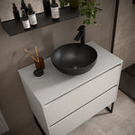 Load image into Gallery viewer, Salgar sgb6cdeab23f2d79b8f026 SALGAR IMAGES AND SHEETS/01 Product Images/Bathroom Furniture/105499 Noja Wall Hung Vanity Unit with 2 Drawers &amp; Worktop - White Satin/03.jpg
