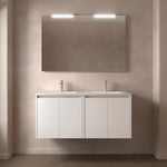 Load image into Gallery viewer, Salgar sgb76346c9834654dea1e6 SALGAR IMAGES AND SHEETS/01 Product Images/Bathroom Furniture/105051 Noja Wall Hung Vanity Unit with 4 Doors &amp; Basin - White Satin/01.jpg
