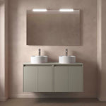 Load image into Gallery viewer, Salgar sgb86be393527797f4ed3b SALGAR IMAGES AND SHEETS/01 Product Images/Bathroom Furniture/118480 Noja Wall Hung Vanity Unit with 4 Doors &amp; Worktop - Grey Satin/01.jpg
