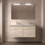 Load image into Gallery viewer, Salgar sgb8e600668b2088484777 SALGAR IMAGES AND SHEETS/01 Product Images/Bathroom Furniture/113120 Noja Wall Hung Vanity Unit with 4 Doors, Basin &amp; Mirror - Natural/01.jpg
