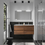 Load image into Gallery viewer, Salgar sgbb1d669b05f8cc9a95e4 SALGAR IMAGES AND SHEETS/01 Product Images/Bathroom Furniture/106105 Noja Wall Hung Vanity Unit with 4 Drawers &amp; Basin - Walnut Maya/01.jpg
