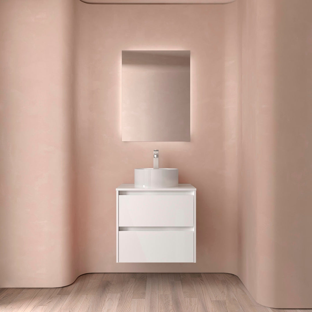 Salgar sgbde809d4562718e90394 SALGAR IMAGES AND SHEETS/01 Product Images/Bathroom Furniture/105453 Noja Wall Hung Vanity Unit with 2 Drawers & Worktop - White Gloss/01.jpg