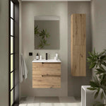 Load image into Gallery viewer, Salgar sgbe98475f89a42d0f9663 SALGAR IMAGES AND SHEETS/01 Product Images/Bathroom Furniture/117940 Vima Wall Hung Vanity Unit with 2 Drawers &amp; Basin - Montana Oak/01.jpg

