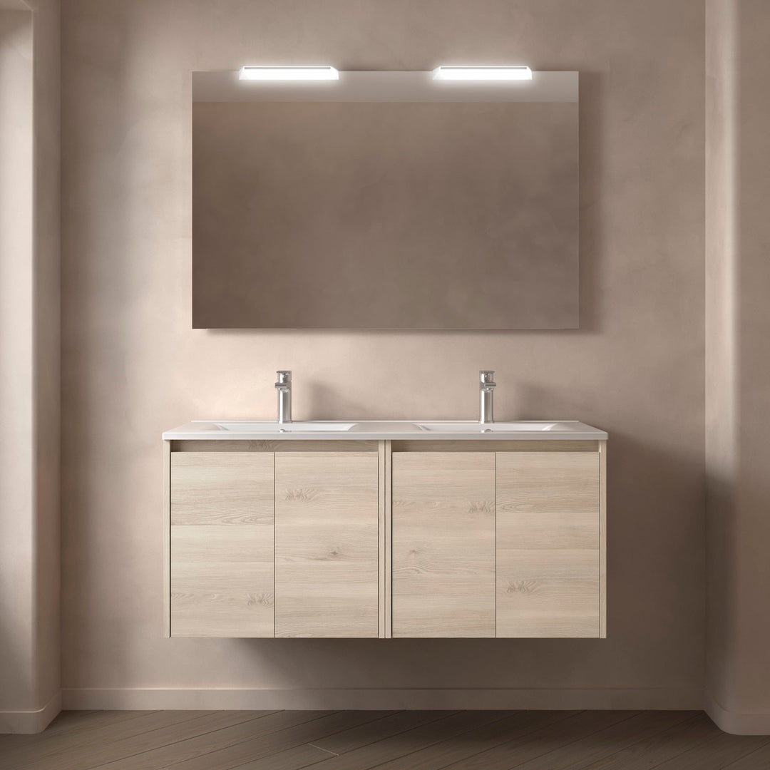 Salgar sgc0a7840953bb1f3c161a SALGAR IMAGES AND SHEETS/01 Product Images/Bathroom Furniture/105056 Noja Wall Hung Vanity Unit with 4 Doors & Basin - Natural/01.jpg