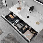 Load image into Gallery viewer, Salgar sgc507160baec3392e42d1 SALGAR IMAGES AND SHEETS/01 Product Images/Bathroom Furniture/104723 Attila Wall Hung Vanity Unit with 2 Drawers &amp; Basin - White Satin/02.jpg
