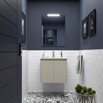 Load image into Gallery viewer, Salgar sgc54ff3014aec162c73e1 SALGAR IMAGES AND SHEETS/01 Product Images/Bathroom Furniture/118461 Noja Wall Hung Vanity Unit with 2 Doors &amp; Basin - Grey Satin/01.jpg
