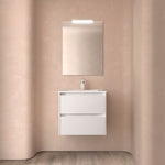 Load image into Gallery viewer, Salgar sgc80039b2a4b1ed00125b SALGAR IMAGES AND SHEETS/01 Product Images/Bathroom Furniture/113168 Noja Wall Hung Vanity Unit with 2 Drawers, Basin &amp; Mirror - White Gloss/01.jpg
