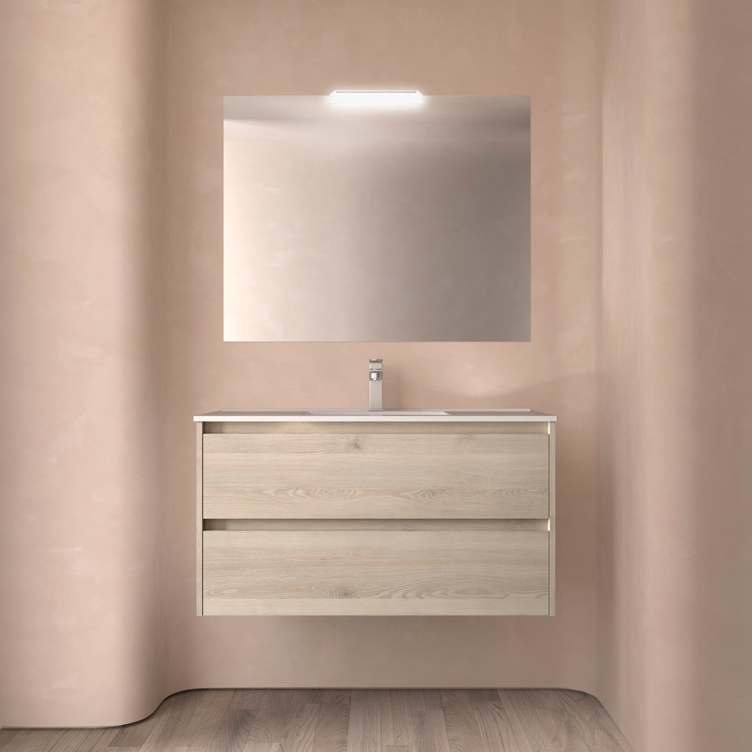 Salgar sgc87145128f44fa782c12 SALGAR IMAGES AND SHEETS/01 Product Images/Bathroom Furniture/106094 Noja Wall Hung Vanity Unit with 2 Drawers & Basin - Natural/01.jpg