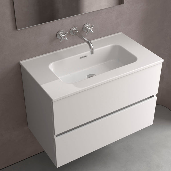 Constanza Gloss White Countertop Basin Without Tap Hole