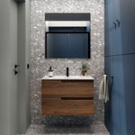 Load image into Gallery viewer, Salgar sgca2249548d42f79dba0c SALGAR IMAGES AND SHEETS/01 Product Images/Bathroom Furniture/113492 Vima Wall Hung Vanity Unit with 2 Drawers, Basin &amp; Mirror - Walnut Maya/01.jpg
