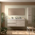 Load image into Gallery viewer, Salgar sgcb10bfa8b3cbe9833731 SALGAR IMAGES AND SHEETS/01 Product Images/Bathroom Furniture/113435 Noja Wall Hung Vanity Unit with 2 Drawers +2 Doors, Basin &amp; Mirror - Natural/01.jpg
