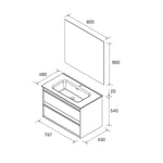 Load image into Gallery viewer, Salgar sgcb35e6e54dab4bd1a825 SALGAR IMAGES AND SHEETS/01 Product Images/Bathroom Furniture/112947 Attila Wall Hung Vanity Unit with 2 Drawers, Basin &amp; Mirror - Natural/02.jpg
