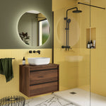 Load image into Gallery viewer, Salgar sgcf59752aba35c605acb9 SALGAR IMAGES AND SHEETS/01 Product Images/Bathroom Furniture/104953 Attila Wall Hung Vanity Unit with Worktop - Walnut Maya/01.jpg
