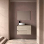 Load image into Gallery viewer, Salgar sgcffb2562b52ec837051f SALGAR IMAGES AND SHEETS/01 Product Images/Bathroom Furniture/118257 Noja Wall Hung Vanity Unit with 2 Drawers + 1 Door &amp; Worktop - Natural/01.jpg

