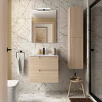 Load image into Gallery viewer, Salgar sgd09eefd384a09724ca96 SALGAR IMAGES AND SHEETS/01 Product Images/Bathroom Furniture/117960 Vima Wall Hung Vanity Unit with 2 Drawers &amp; Basin - Sienna Oak/01.jpg
