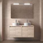 Load image into Gallery viewer, Salgar sgd148e4d555929c2d2b59 SALGAR IMAGES AND SHEETS/01 Product Images/Bathroom Furniture/105567 Noja Wall Hung Vanity Unit with 4 Doors &amp; Worktop - Natural/01.jpg
