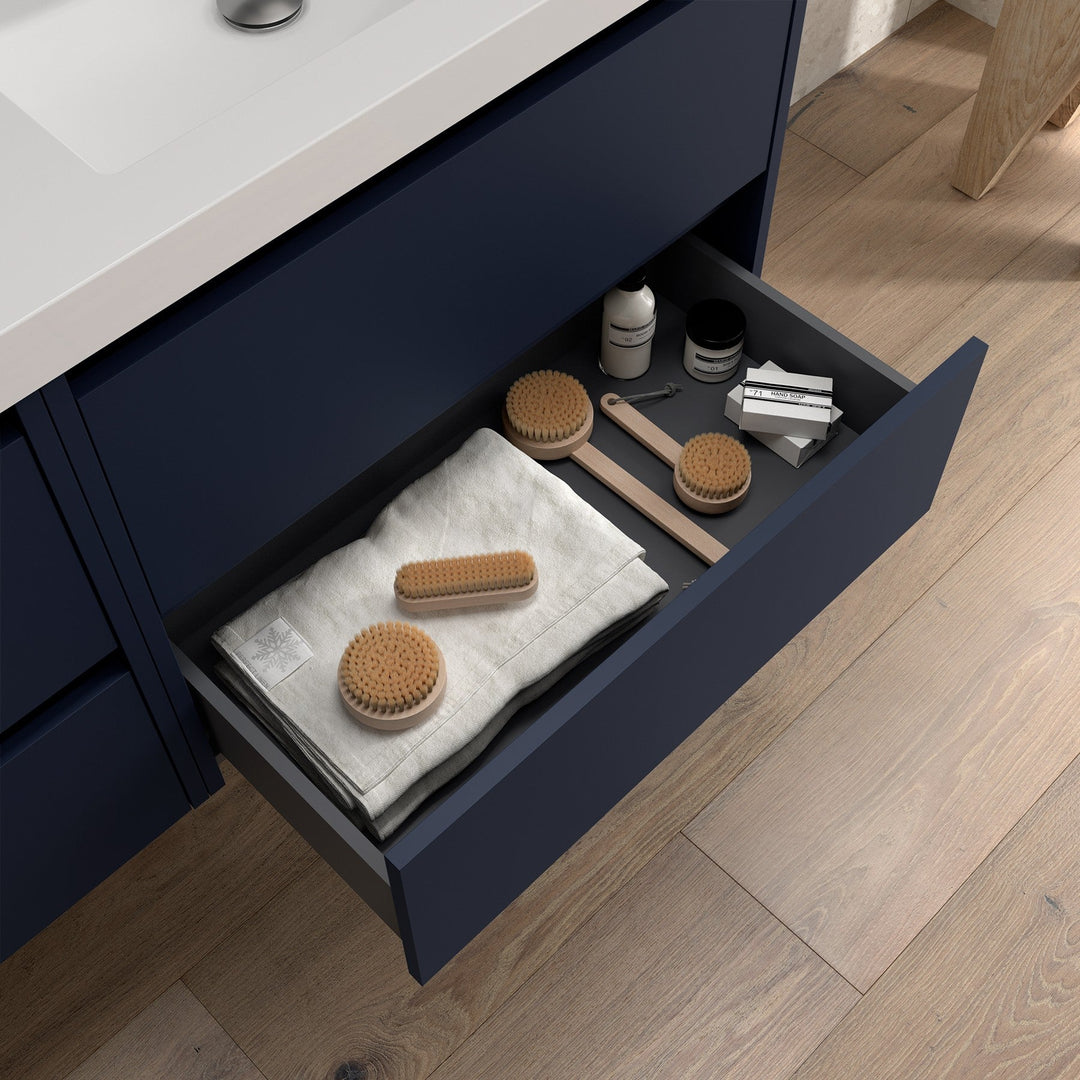 Salgar sgd310253856c46e8cee4e SALGAR IMAGES AND SHEETS/01 Product Images/Bathroom Furniture/113310 Noja Wall Hung Vanity Unit with 4 Drawers, Basin & Mirror - Blue Satin/02.jpg