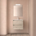 Load image into Gallery viewer, Salgar sgd399b5bd53ba51e051e1 SALGAR IMAGES AND SHEETS/01 Product Images/Bathroom Furniture/113183 Noja Wall Hung Vanity Unit with 2 Drawers, Basin &amp; Mirror - Natural/01.jpg
