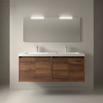 Load image into Gallery viewer, Salgar sgd6ed5dfa2b704dd7d8be SALGAR IMAGES AND SHEETS/01 Product Images/Bathroom Furniture/113167 Noja Wall Hung Vanity Unit with 4 Doors, Basin &amp; Mirror - Walnut Maya/01.jpg
