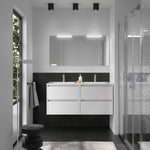 Load image into Gallery viewer, Salgar sgd7a965c744bd95c2c5fe SALGAR IMAGES AND SHEETS/01 Product Images/Bathroom Furniture/106097 Noja Wall Hung Vanity Unit with 4 Drawers &amp; Basin - White Gloss/01.jpg
